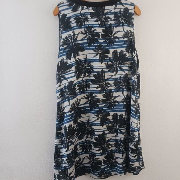 L’Agence  palm Tree print sleeveless  dress size L - Picture 5 of 5